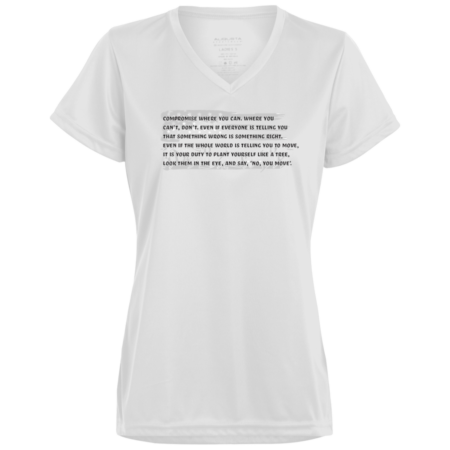 No, You Move - Ladies’ Moisture-Wicking V-Neck Tee