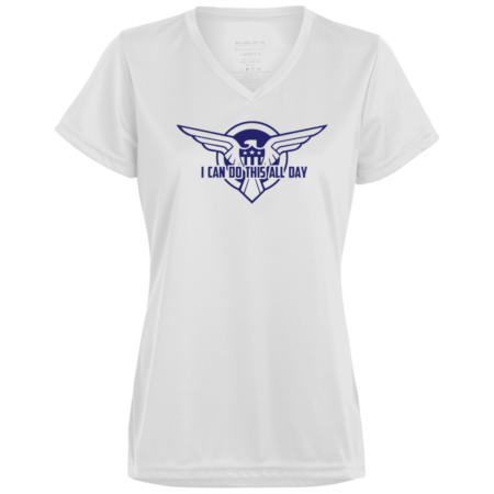 I Can Do This All Day - Ladies’ Moisture-Wicking V-Neck Tee